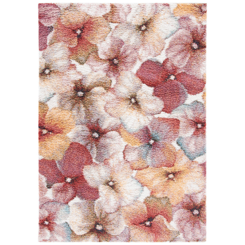 Subramanya Performance Floral Rug, Rectangle 5'5" x 7'7"
