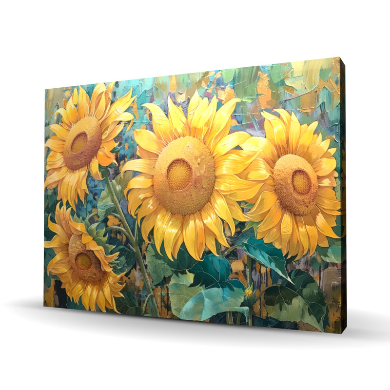 «Look at the sun» - Art sur toile bleu pour la décoration intérieure | Décoration murale élégante