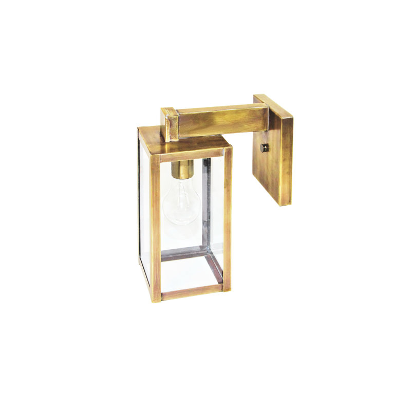 Verre transparent Uptown, Laiton antique, Transparent