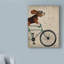 « basset hound on bicycle », reproduction d’impression sur toile tendue-33416775