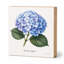 Mini bloc décoratif en bois carré de 14 cm, motif hortensia