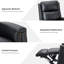 Fauteuil inclinable et pivotant en cuir véritable l 30,3 po Chikako-78550774