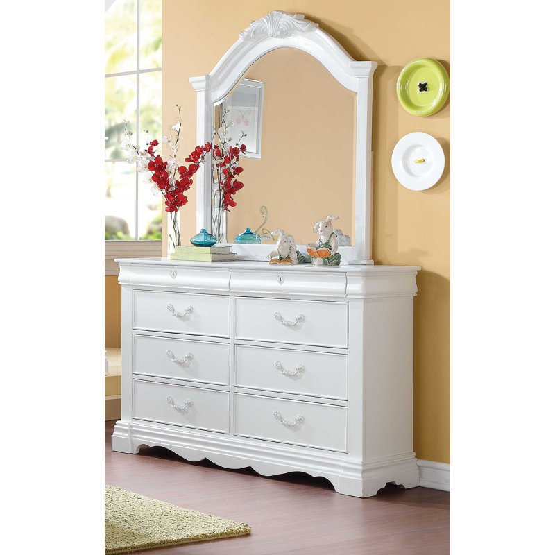 Commode double 8 tiroirs avec miroir Lytham