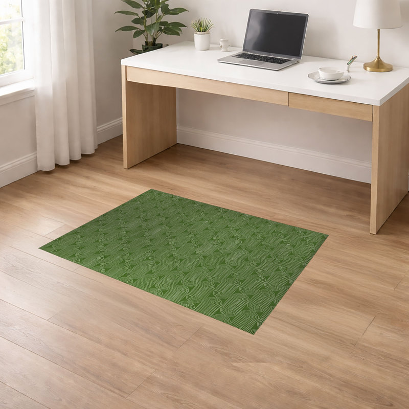 Tapis de bureau léger Earthy Embrace, L 36 po x P 24 po, Vert olive
