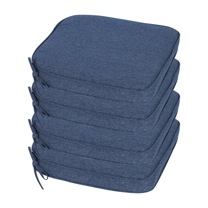 Outdoor Chair Seat Cushion, Navy Blue, 20" W x 19" D