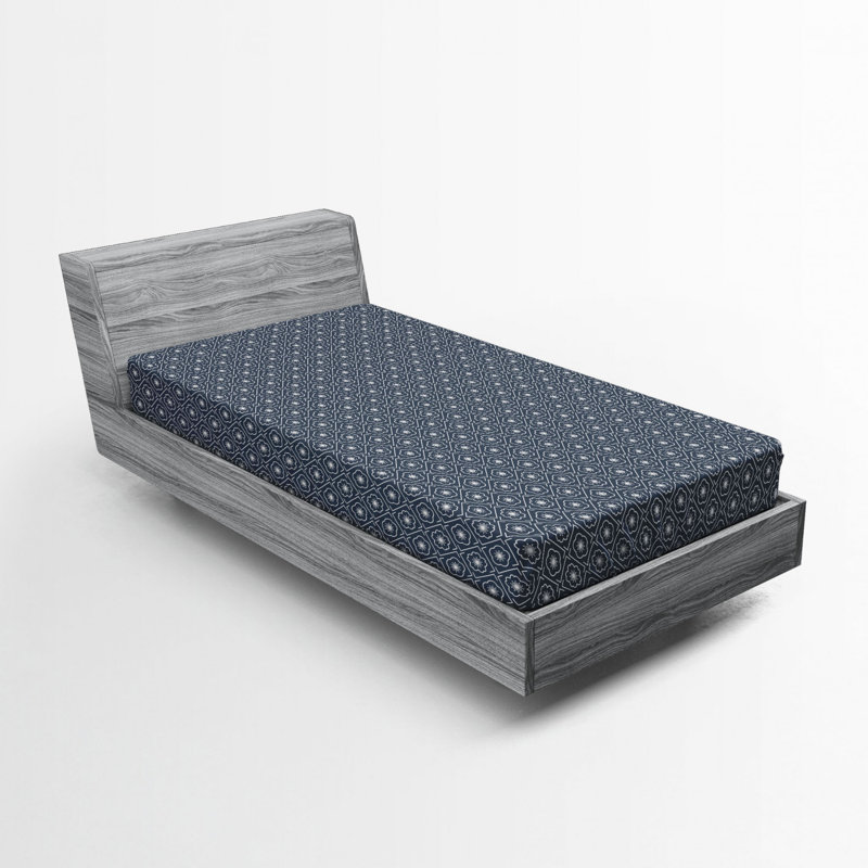 Microfiber Geometric Fitted Sheet, Twin XL Fitted Sheet