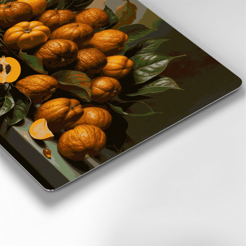 Fruit, art mural en métal brun Sapodilla, H 11 po x l 14 po
