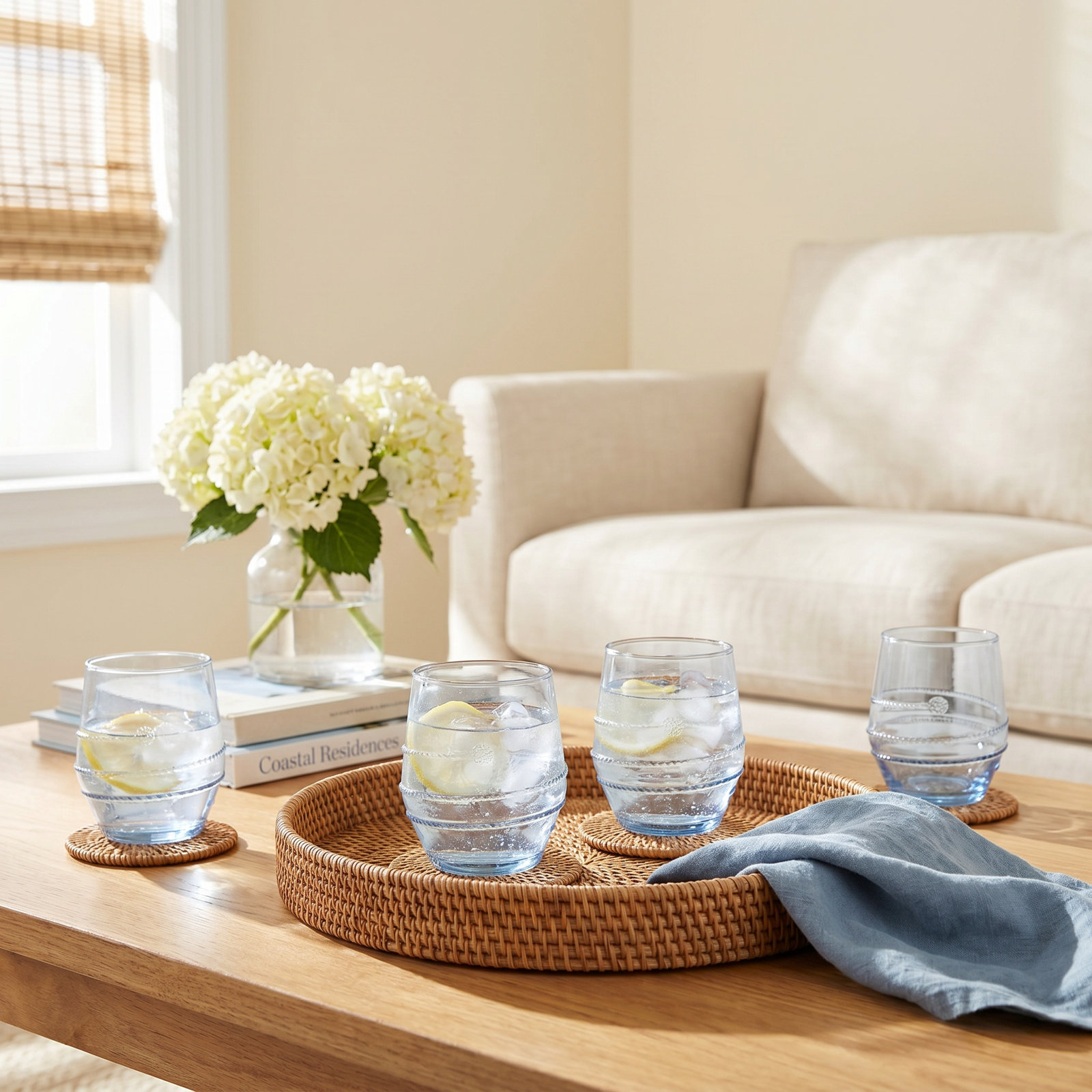 Amalia Acrylic Small Tumbler, Ocean, 13.5 Oz.