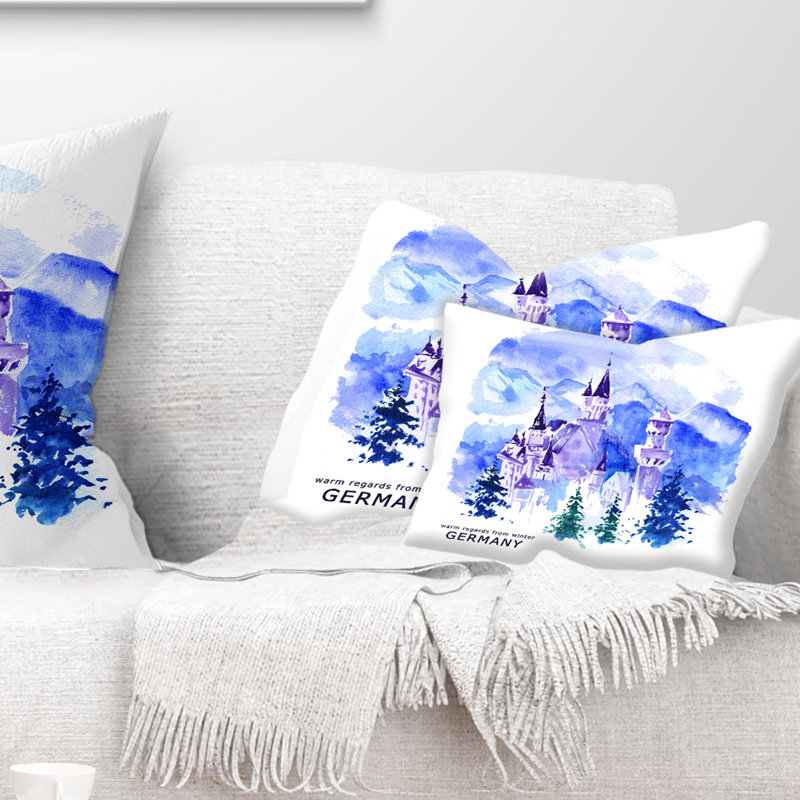 Coussin paysage urbain Allemagne, Rectangulaire, 12 po x 20 po