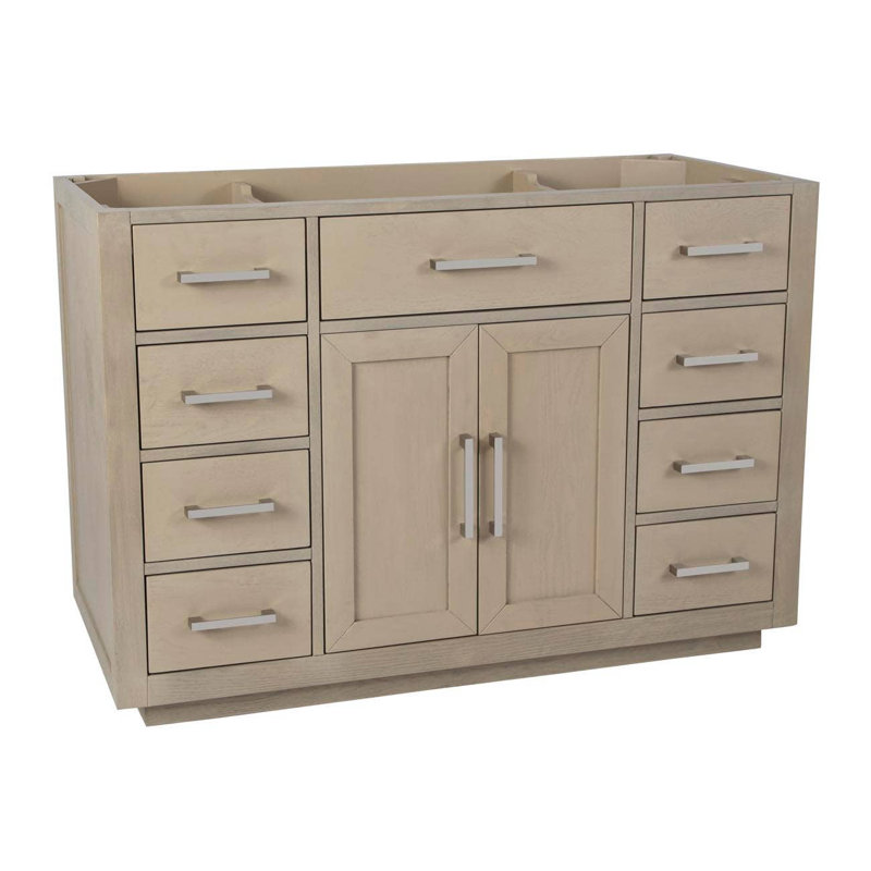 Base de meuble-lavabo simple 47,25 po Nahlani seulement, Chêne clair