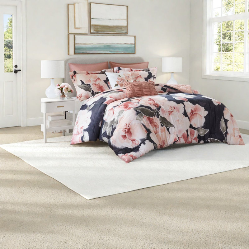Ensemble de literie pour lit très luxueux en coton, rosé, confortable et élégant