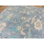 Tapis oriental bleu Oushak noué à la main 7 pi 10 po x 10 pi 1 po G10900