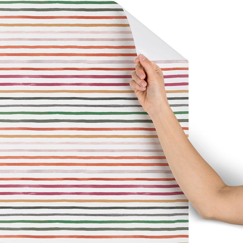 Panneau de papier peint autocollant à peindre L 10 pi x l 24 po Shafeen