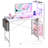 Johnothan LED Gaming Desk with Power Outlet,Computer Desk with Three Levels of Adjustable Shelves-92413890-99308899