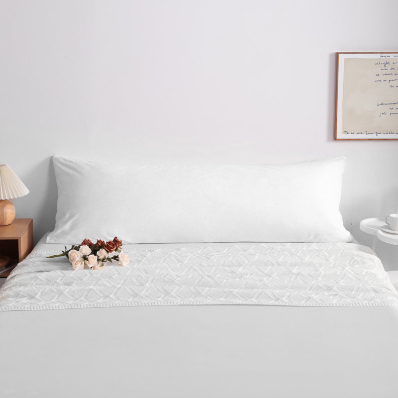 Velvet Zipper Body Pillowcase, White