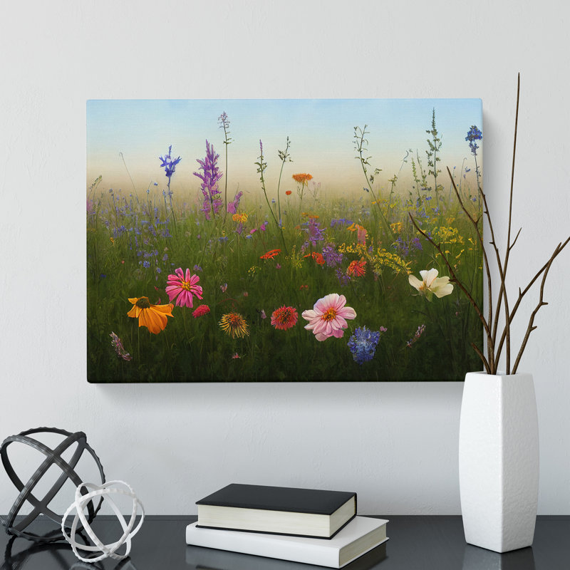 Supreme Wildflowers Floral - Wrapped Canvas, 40cm H x 60cm W x 3cm D