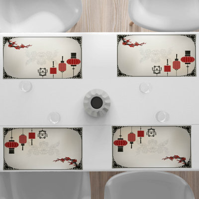 Polyester Abstract Rectangle Placemat