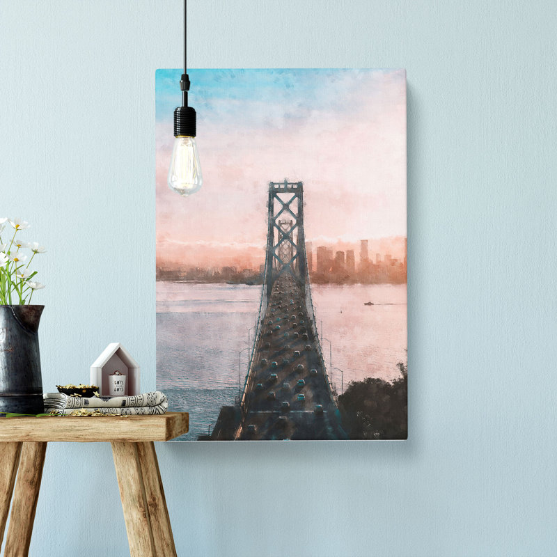 Bridge In San Francisco - Wrapped Canvas, 91cm H x 60cm W x 4cm D