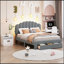 Grand lit plateforme tapissier Teddy-1859583714