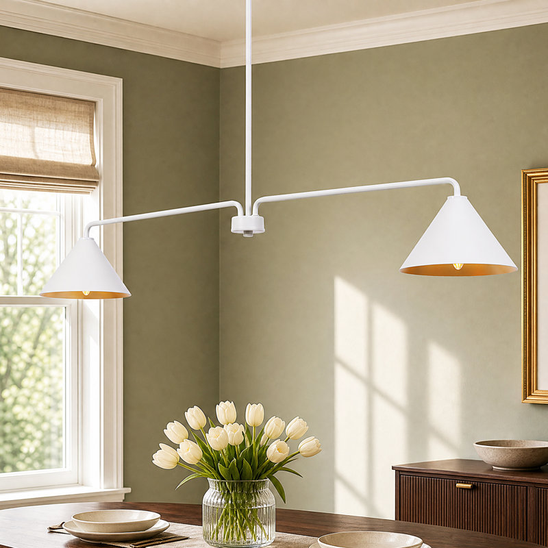 Luminaire suspendu 2 lumières Talvi, Blanc
