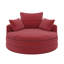 Fauteuil demi-tonneau moderne avec accoudoirs rembourrés en velours côtelé-940220814
