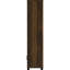 Tour à 3 tablettes en bois d'ingénierie en pin foncé, conception verticale peu encombrante, tour rustique pour décoration intérieure, finition en pin, conception pour économiser de l'espace, tablettes et rangement à 4 compartiments