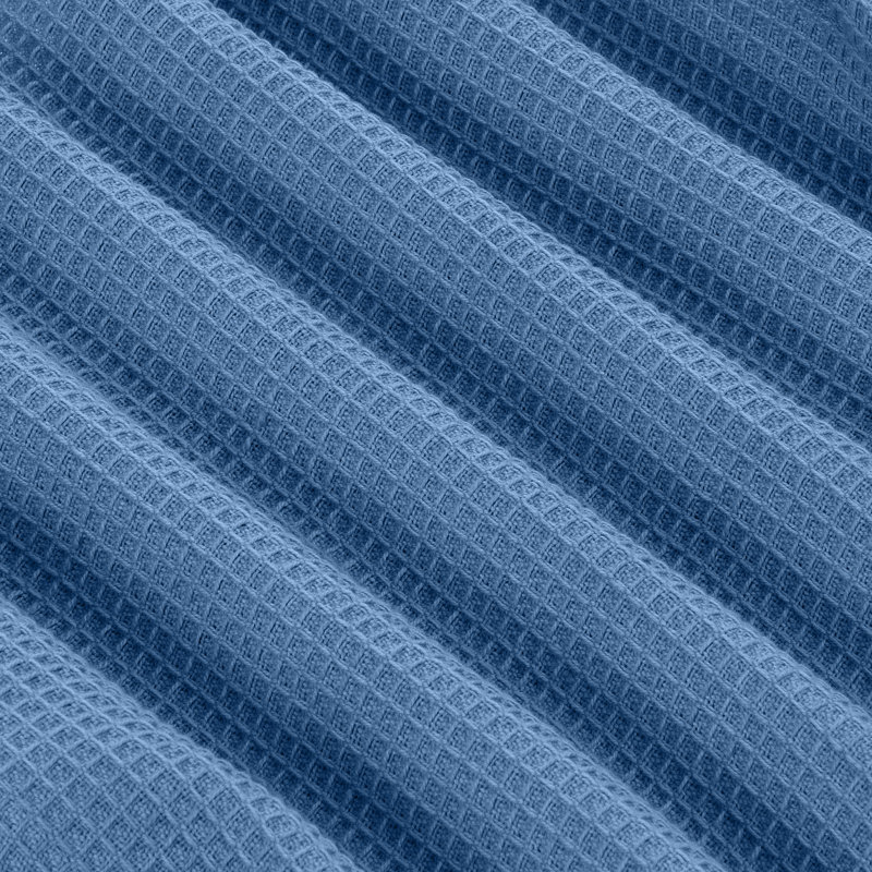 Broadway Cotton Waffle Tea Towel Kitchen Towel, Blue, 6