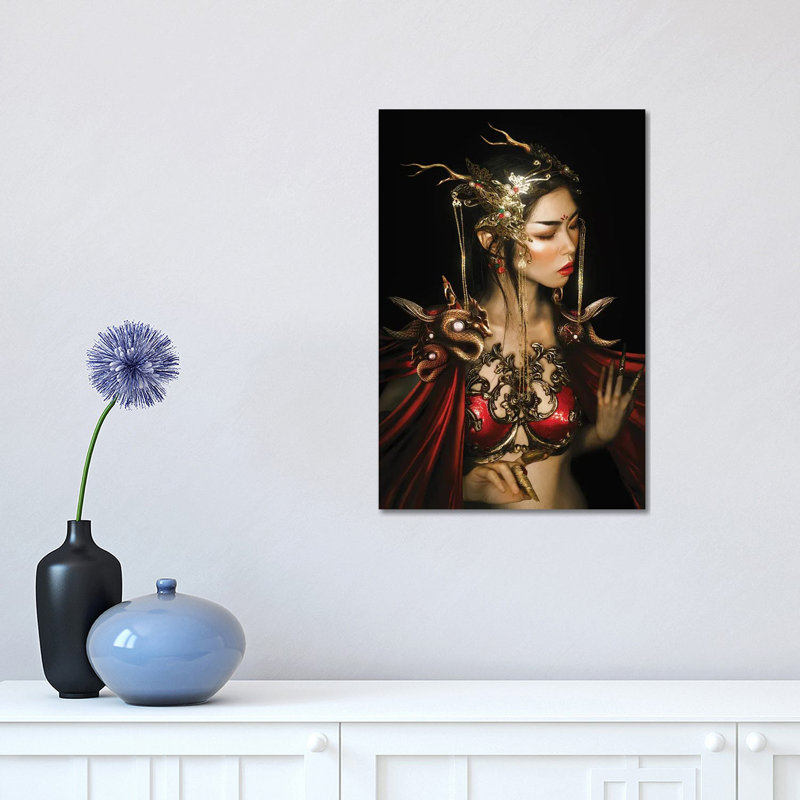 Red Dragon 1 Piece Wall Art on Canvas, 45.72cm H x 30.48cm W x 1.91cm D, Wrapped Canvas
