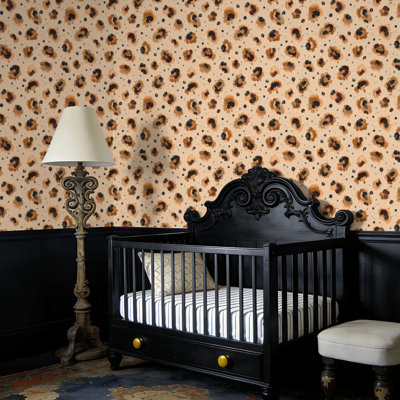 Leopard Print Peel and Stick Wallpaper Leopard Brown Tan Black Spots Light Wall Mural 23.6"W x 118"H Self Adhesive Removable Wall Paper Renter Friendly Wallpaper for Nursery Bedroom Cabinets