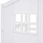 Lit superposé simple au dessus d'un lit simple avec échelle, lit en bois-51603320