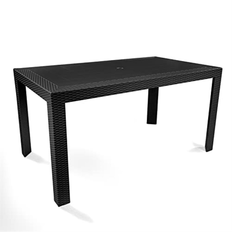 Table de salle à manger Nashia, Noir, 55 po de largeur