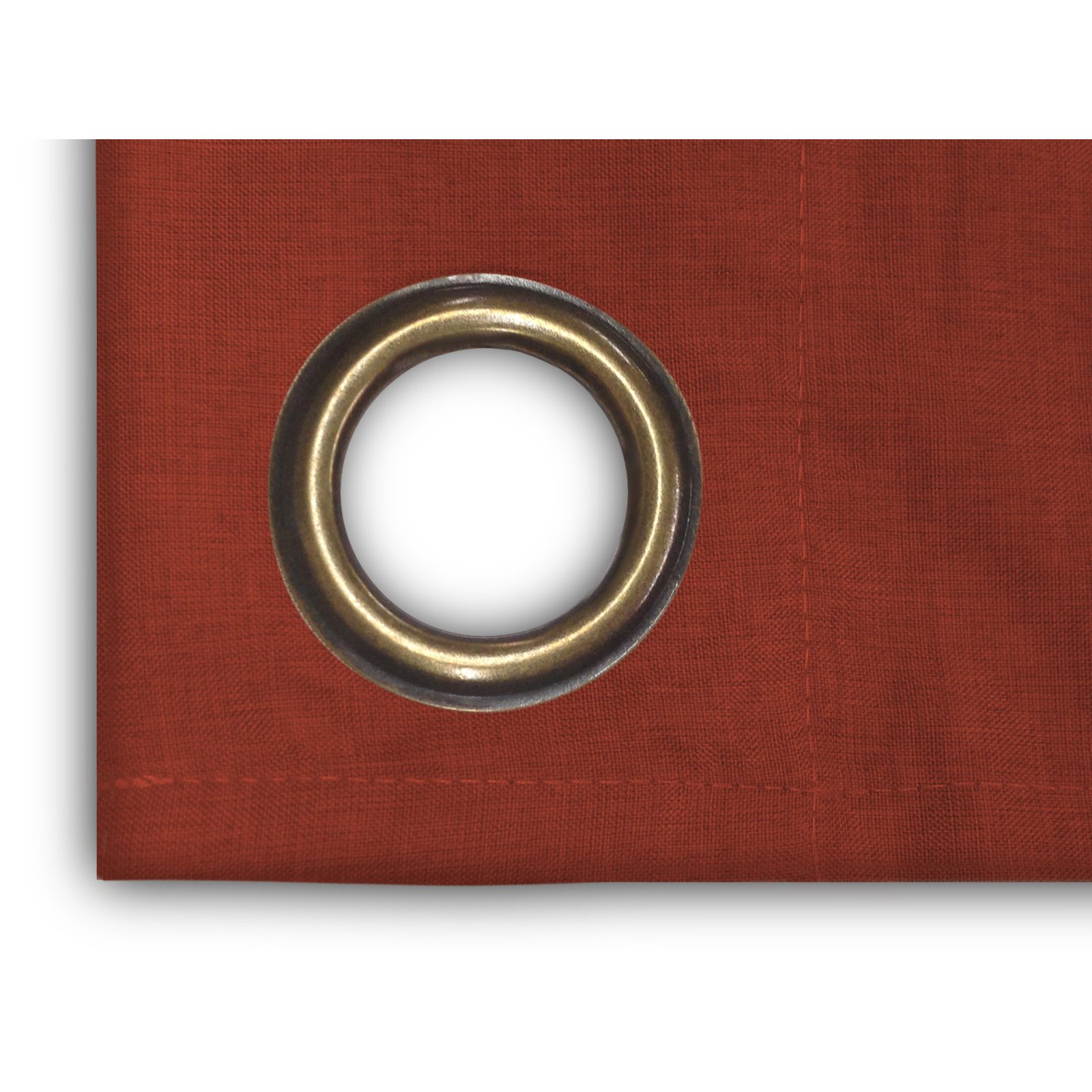 Lakeland Classic Solid Semi-Sheer Grommet Double-Wide Single Patio Panel in Bold Colors, Pomegranate