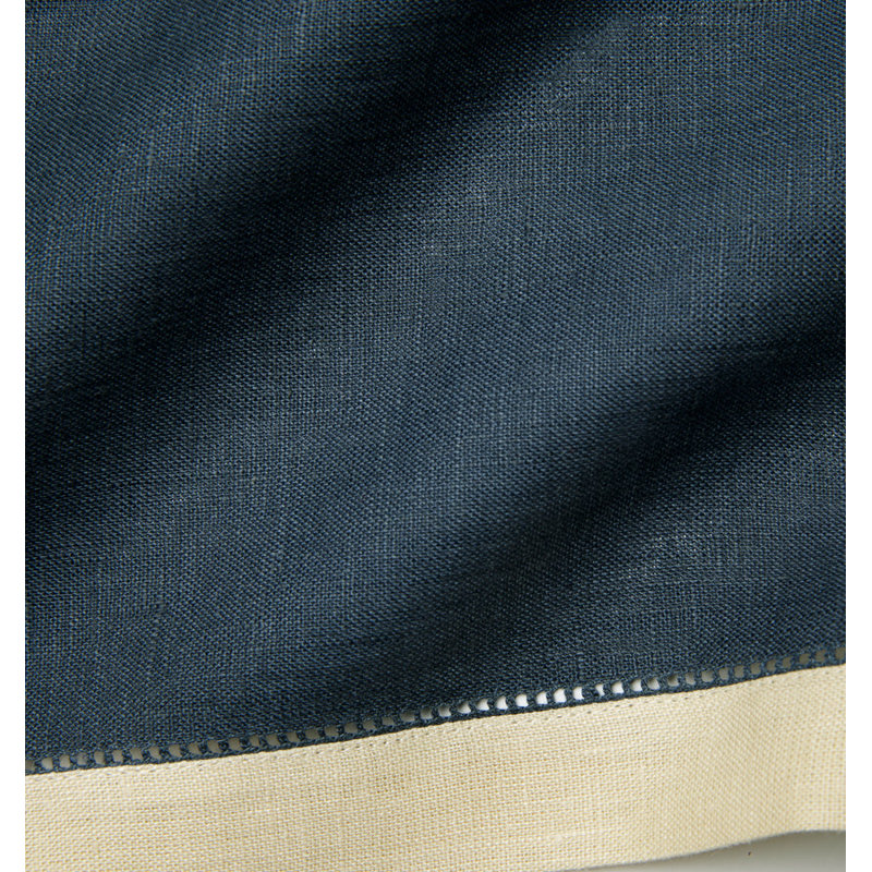 Roma Linen Square Napkins, Indigo/Stone