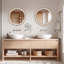 Miroir mural rond en bois-115875469-115875474