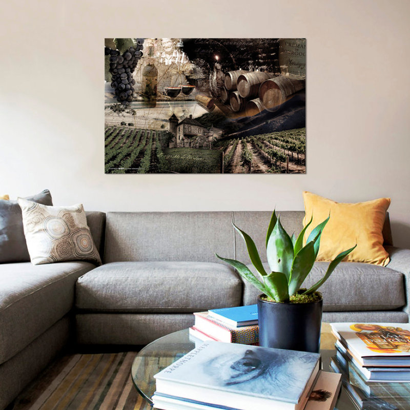 «Wine» par GraphINC Studio, impression sur toile, H 8 po x l 12 po x P 0,75 po, Toile tendue, Pas de tapis