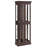 Allister Exquisite Glass Cabinet With Illuminated Interior And Quiet Door - Dark Cherry Lighted Movable Partition Appearance 70.39 In. High-121506944