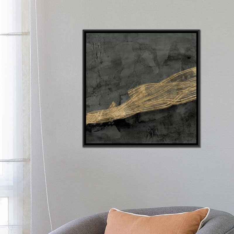 « tissé matrix iv », impression sur toile, H 37 po x l 37 po x P 1,5 po, Toile avec cadre noir, Pas de tapis