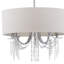 Lustre empire à 5 lumières avec accents de cristal Fisk