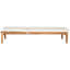 Longue méridienne simple inclinable en acacia avec coussins 23,6 po Arwen-1134631644