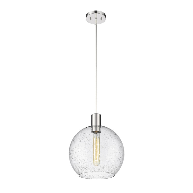Luminaire suspendu 1 lumière Margo, Nickel poli