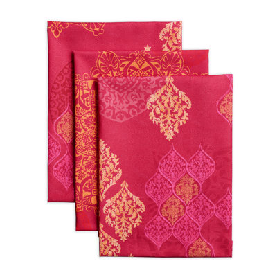 Maison d' Hermine Kitchen Towels Set of 3 100% Cotton 20" x 27.5" Reusable Cloth Tea Dish Towels Absorbent with Hanging Loop for Kitchen Dining Thanksgiving Christmas Decorations (Versailles)