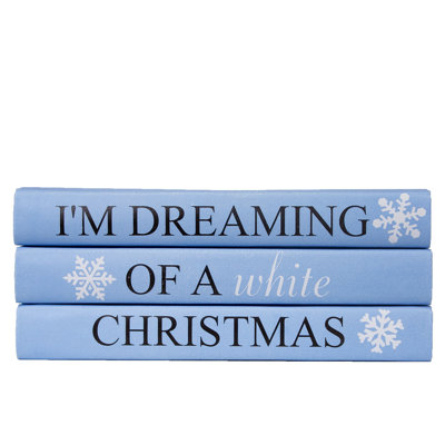 Decorative Books - Quote Book Stack - "I'm Dreaming, Christmas"