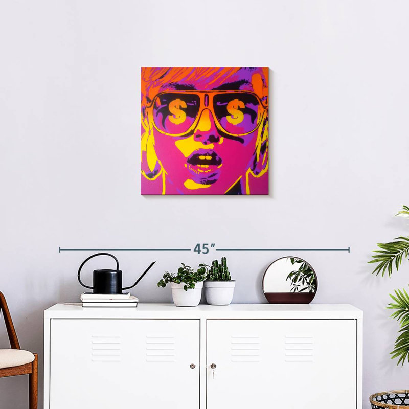 Pop Star Dollars, 20" H x 20" W