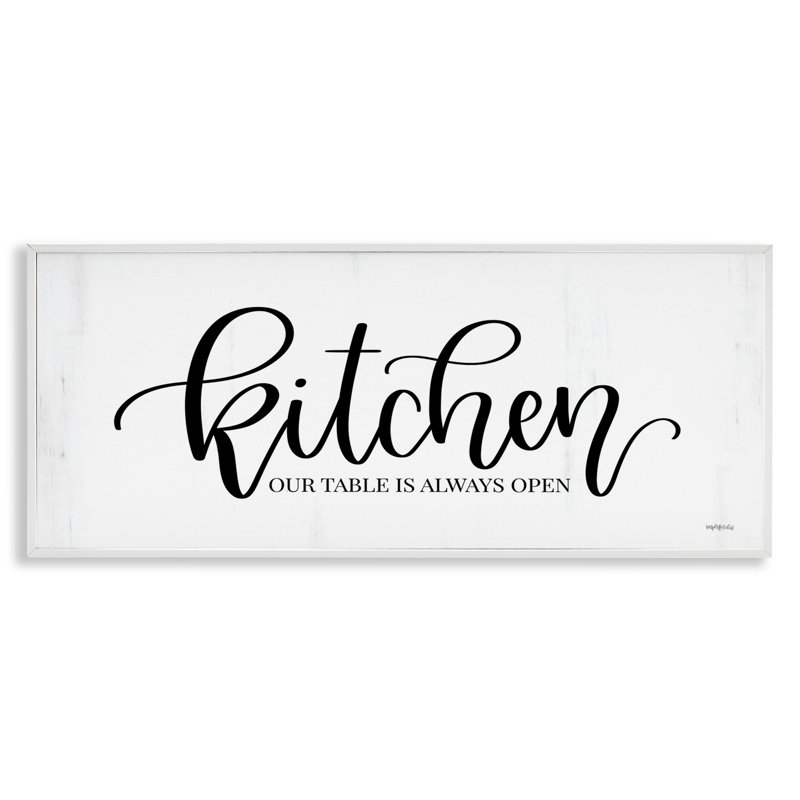Art de cuisine toujours ouvert par Imparfect Dust, Estampe numérique encadrée blanc bord de mer, H 13 po x l 30 po