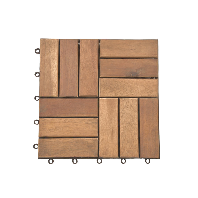 Avree 30 x 30cm Wood-Effect Tile in Natural Brown