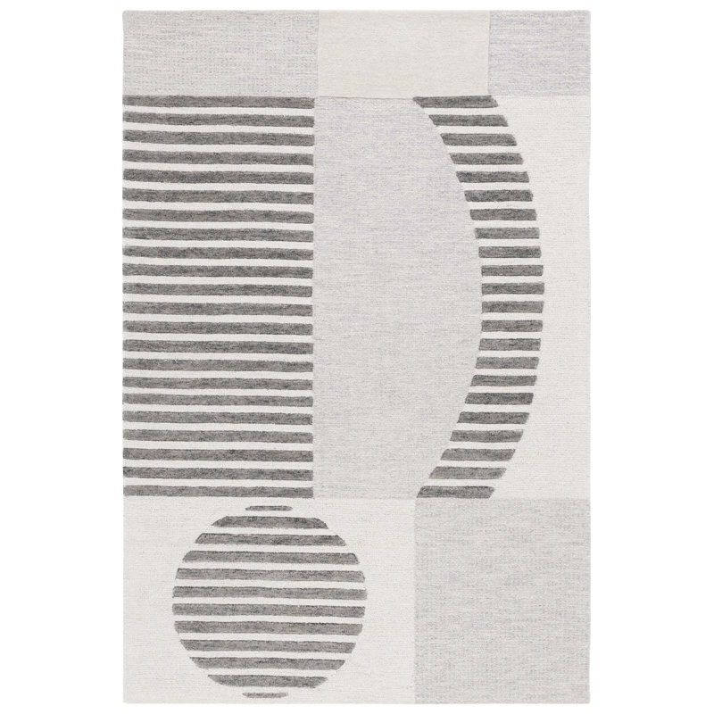 Tapis beige en coton touffeté à la main Chatham, Rectangle 8 pi x 10 pi