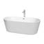 Baignoire de trempage autoportante en acrylique 67 po. X 32 po. Carissa-23113211