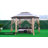 13 Ft. W x 11 Ft. D Weather-resistent Iron Patio Gazebo with sidewalls-110916854-110916853
