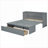 Full Size Solid Pine &amp; MDF Murphy Storage Bed With USB Port Large Drawer No Box Spring Needed Gray For Small Guest Room-1233666118