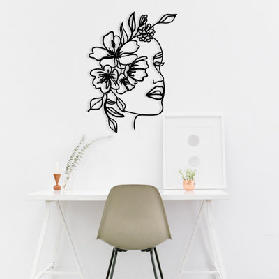 Stylish Decorative Metal Wall Accessory, Black, 15.4 x 20.9 inches | 100% Metal Construction, Thickness: 0.05 inches | Perfect for Home Décor, Modern Aesthetic, Durable and Eye-Catching Design